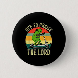 Auf zum Lob des Herrn Lustiger Frosch Bibelstudium Button