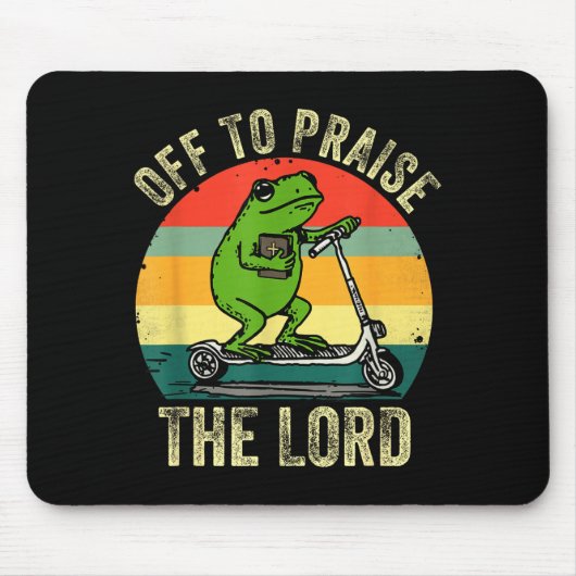Auf zum Lob des Herrn Lustiger Frosch Bibelstudium Mousepad (Vorne)