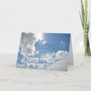 Aufaus der Anteilnahme mit Spruch Karte