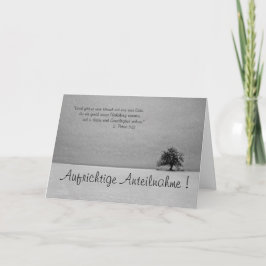 Aufaus der Anteilnahme mit Spruch Karte