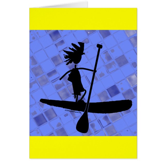 Aufbau der Silhouette auf dem Paddel (Vorne)