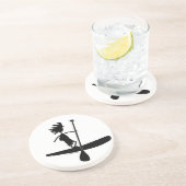 Aufbau der Silhouette auf dem Paddel Sandstein Untersetzer (Seite)