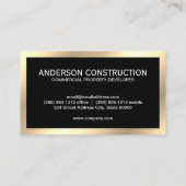 Aufbau von Unternehmen | QR-Code | Gold Metallic Visitenkarte (Rückseite)