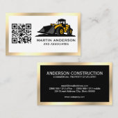 Aufbau von Unternehmen | QR-Code | Gold Metallic Visitenkarte (Vorne/Hinten)