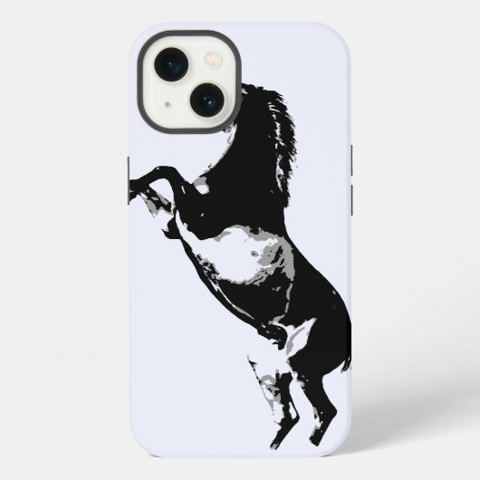 Aufbäumendes Pferd iPhone Hülle (Rückseite)
