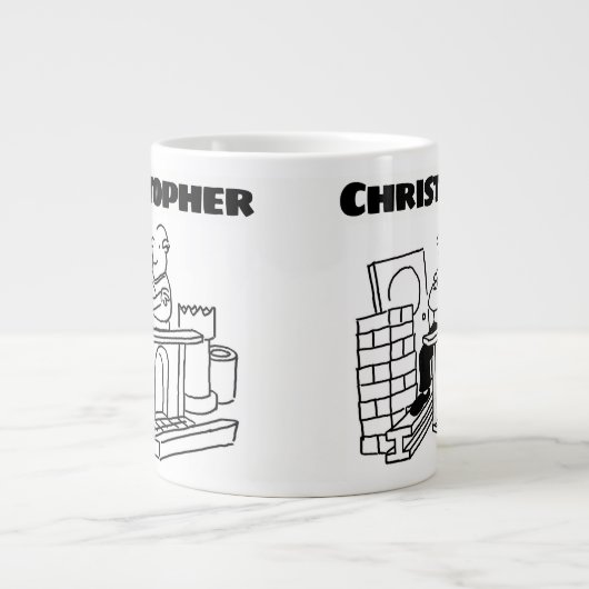 Aufbereiteter Gebäude Jumbo-Tasse (Vorderseite)