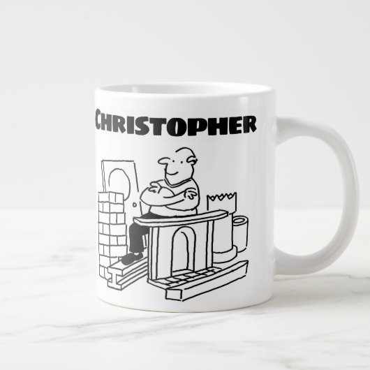 Aufbereiteter Gebäude Jumbo-Tasse (Rechts)