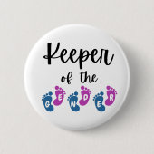 Aufbewahrung der Baby Feet Baby-Dusche Button (Vorderseite)