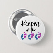 Aufbewahrung der Baby Feet Baby-Dusche Button (Vorne & Hinten)