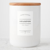 Aufbewahrung der Produktkennzeichnung - SHAMPOO Lebensmitteletikett (Vorderseite)