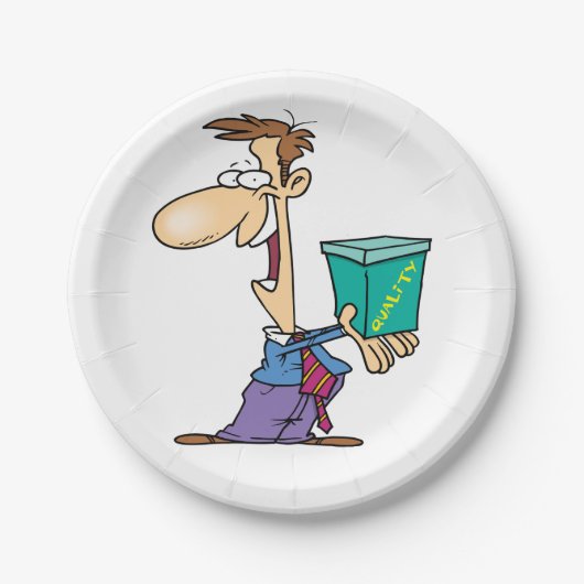 Aufbewahrung eines Qualitätsfelds Pappteller (Vorderseite)