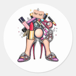 Aufblähen | Glam Runder Aufkleber