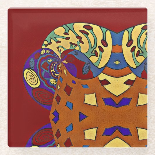 Aufblähen Glasuntersetzer (Vorderseite)