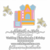 Aufblasbare Bounce House Auto Decal Aufkleber (Vorderseite)