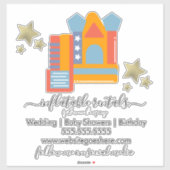 Aufblasbare Bounce House Slides Car Decal Aufkleber (Blatt)