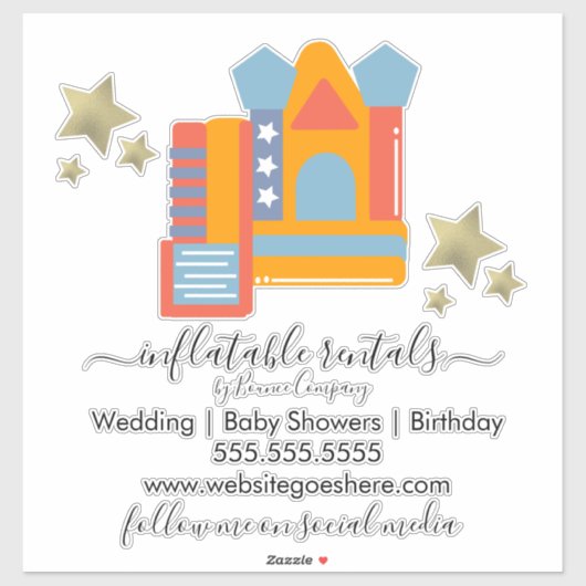 Aufblasbare Bounce House Slides Car Decal Aufkleber (Blatt)