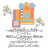 Aufblasbare Bounce House Slides Car Decal Aufkleber (Vorderseite)