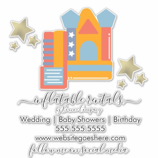 Aufblasbare Bounce House Slides Car Decal Aufkleber (Vorderseite)