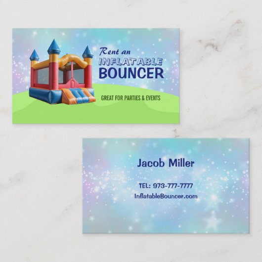 Aufblasbare Bouncer-Visitenkarten Visitenkarte (Vorne/Hinten)