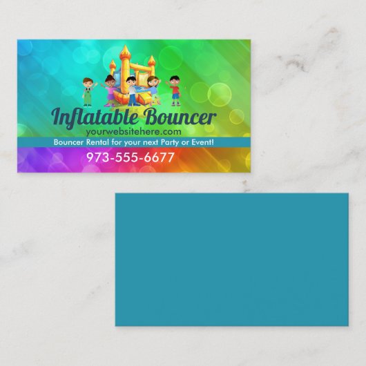 Aufblasbare Bouncer-Visitenkarten Visitenkarte (Vorne/Hinten)