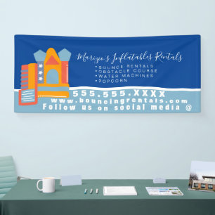 Aufblasbare Castell Jump House Bounce Party Rental Banner
