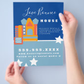 Aufblasbare Castell Jump House Bounce Party Rental Flyer (Hand)