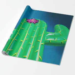 Aufblasbare Kaktus Geschenkpapier