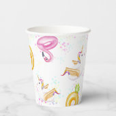 Aufblasbare Poolparty Geburtstagsparty Papiertasse Pappbecher (Rückseite)