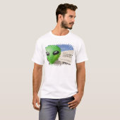 Aufblasbares alien mit Willkommen zu Roswell T-Shirt (Vorne ganz)