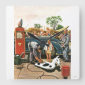 Aufblasbares Beach Toy Quadratische Wanduhr (Vorderseite)