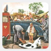 Aufblasbares Beach Toy Quadratischer Aufkleber (Vorderseite)