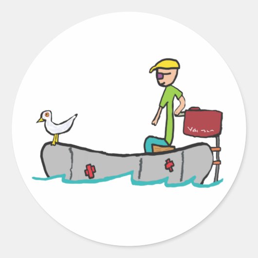 Aufblasbares Gummi Dinghy Runder Aufkleber (Vorderseite)
