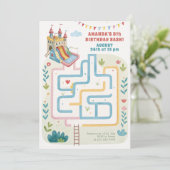 Aufblasbares Party zum Geburtstag Einladung (Stehend Vorderseite)