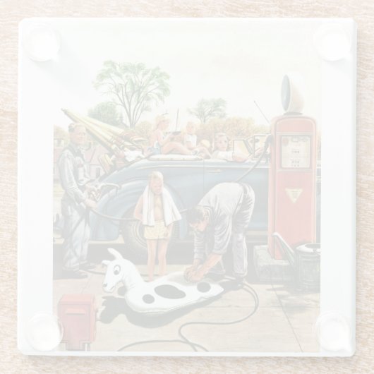 Aufblasen des Strand-Spielzeugs Glasuntersetzer (Rückseite)