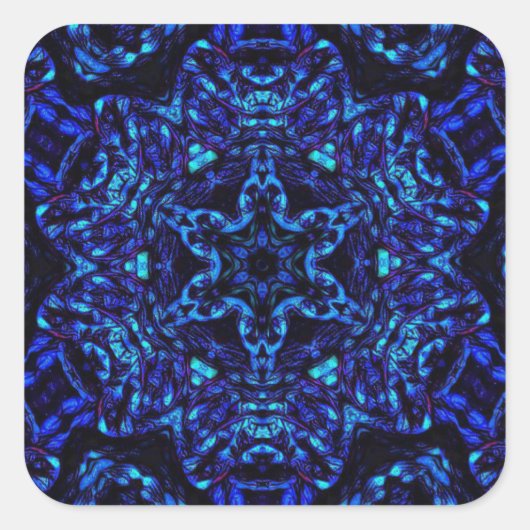 aufblasen quadratischer aufkleber (Vorderseite)