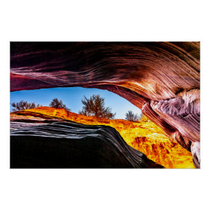 Aufblick in Peekaboo Canyon Poster