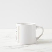 Aufblühend dank Dir Mutter Kind Florale Silhouette Espressotasse (Rechts)