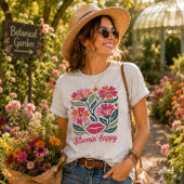 Aufblühend Glücklich Tri-Blend Shirt