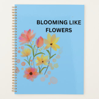 Aufblühend wie Blumen | Aquarell-Blumen  Planer