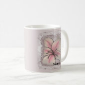 Aufblühende Lilienblume Kaffeetasse (VorderseiteRechts)