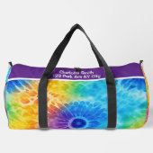 Aufblühende Regenbogen-Tie-Dye-Reise Duffle Bag (Rückseite)