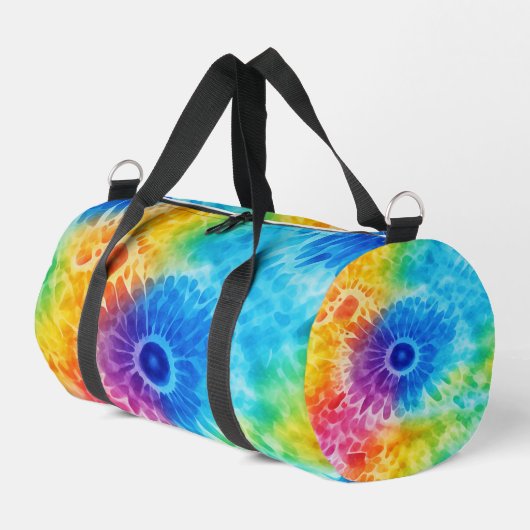 Aufblühende Regenbogen-Tie-Dye-Reise Duffle Bag (Linke Seite)
