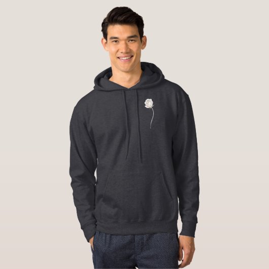 Aufblühende Rose - Geburtstagsgeschenk Hoodie (Vorne ganz)