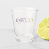 Aufblühender nichtbinärer Stolz Schnapsglas (Rückseite)