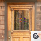 Aufblühender Regenbogenstolz Fensteraufkleber (Haustür)