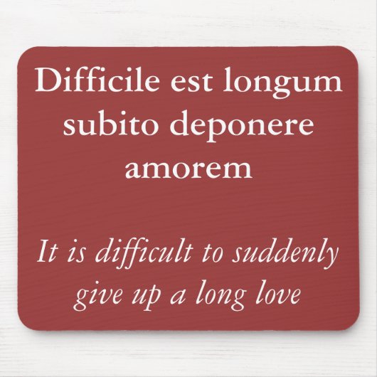 Aufbrechen - Catullus-Zitat Mousepad (Vorne)