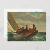 Aufbrechen (ein fairer Wind) 1873-76 Postkarte (Vorne/Hinten)