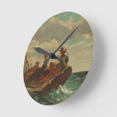 Aufbrechen (ein fairer Wind) 1873-76 Runde Wanduhr (Winkel)