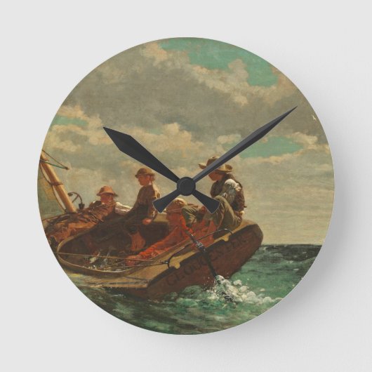 Aufbrechen (ein fairer Wind) 1873-76 Runde Wanduhr (Vorderseite)