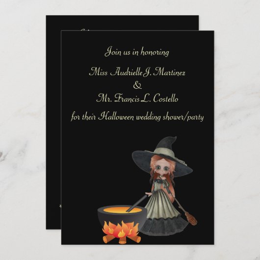 "Aufbrechen eines Polterabends" - KostümParty Einladung (Vorne/Hinten)